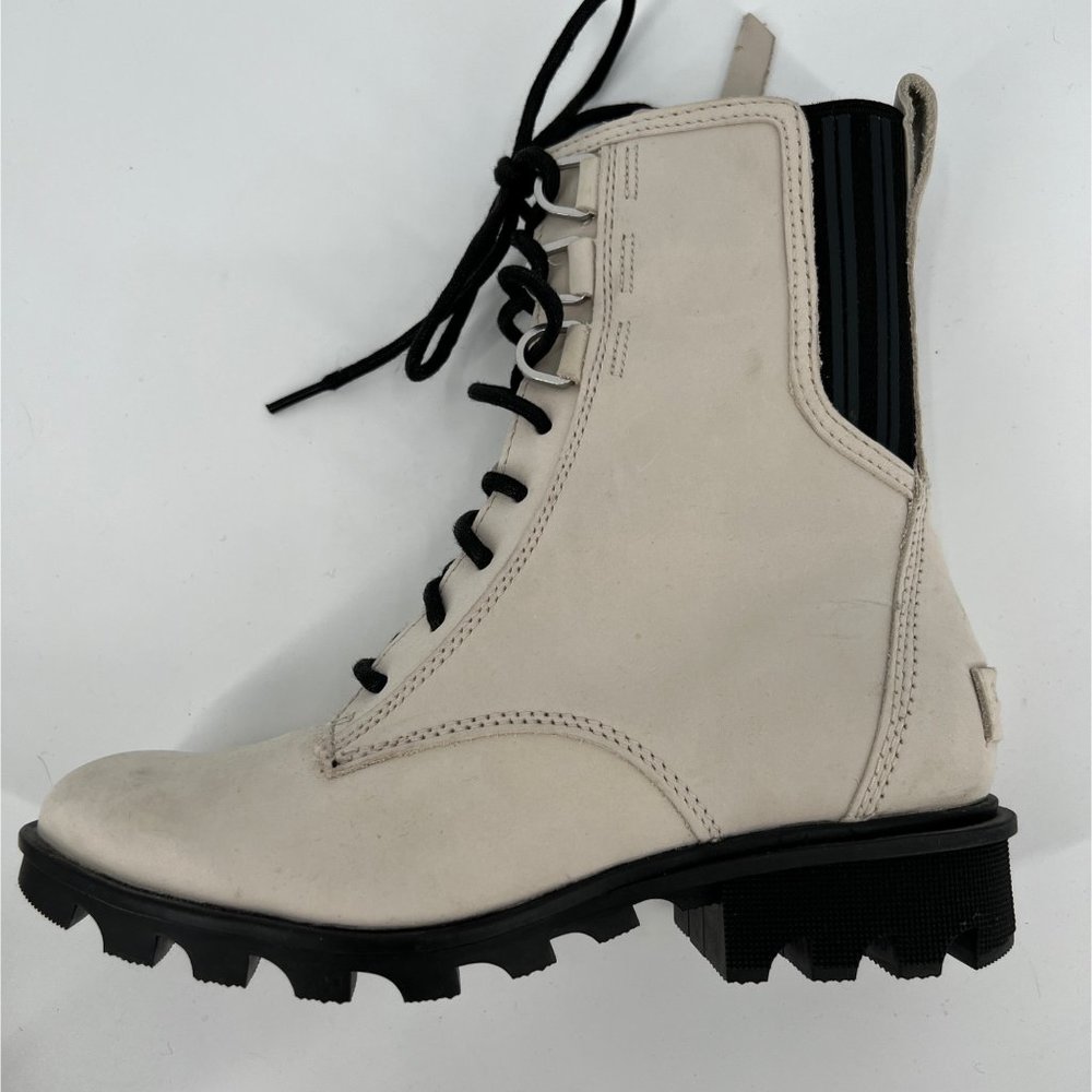 Sorel Phoenix Lace-Up Waterproof Booties with Side Zipper Color Fawn